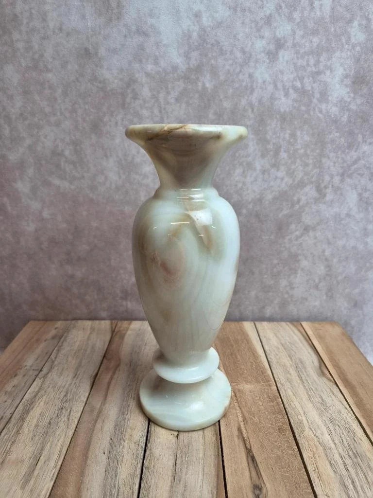 Vaso vintage em ônix natural – 23 cm – photo 3